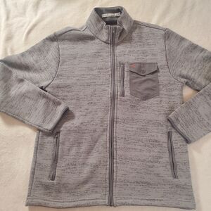 Criquet Men's Heathered Gray Zip-Up Sweater